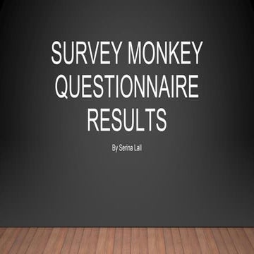 Survey Monkey Presentation | PPT