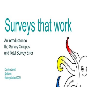 Surveys that work: an introduction to the Survey Octopus and Total Survey Error