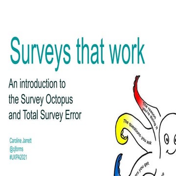 Surveys that work: a webinar for UXPA 2021