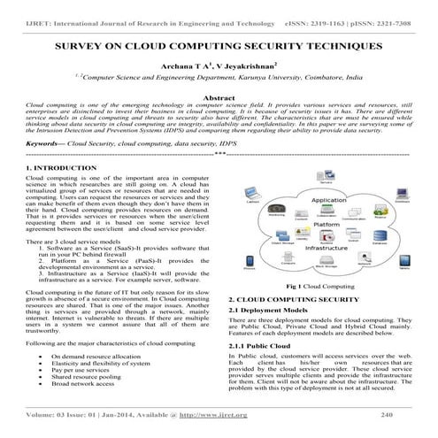 Survey on cloud computing security techniques