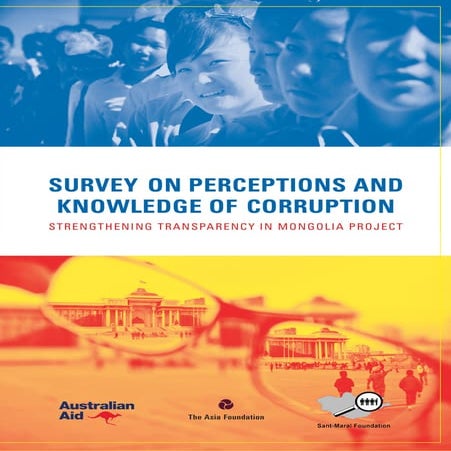 Survey on corruption (the asia foundation april 2015)