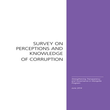 Survey on perceptions and knowledge of corruption (jun 2014)