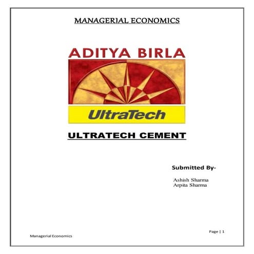 Survey on ultratech cement