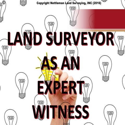 Land Surveyor as an Expert Witness