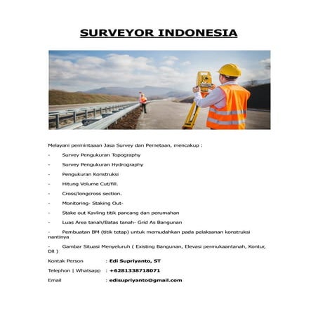 Surveyor Indonesia Sulawesi Selatan Edisupriyanto Gmail