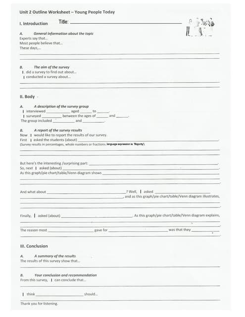 Presenting Survey: Aim - Description - Results | DOC
