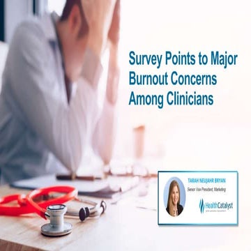 Survey Points to Major Burnout Concerns Among Clinicians