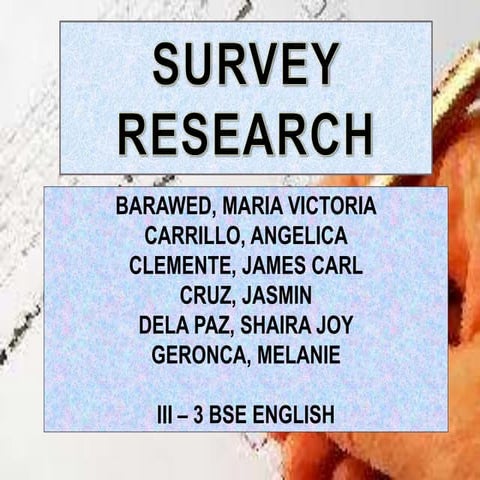 Survey Method in Research