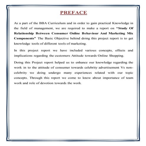 Survey report on Online Shopping