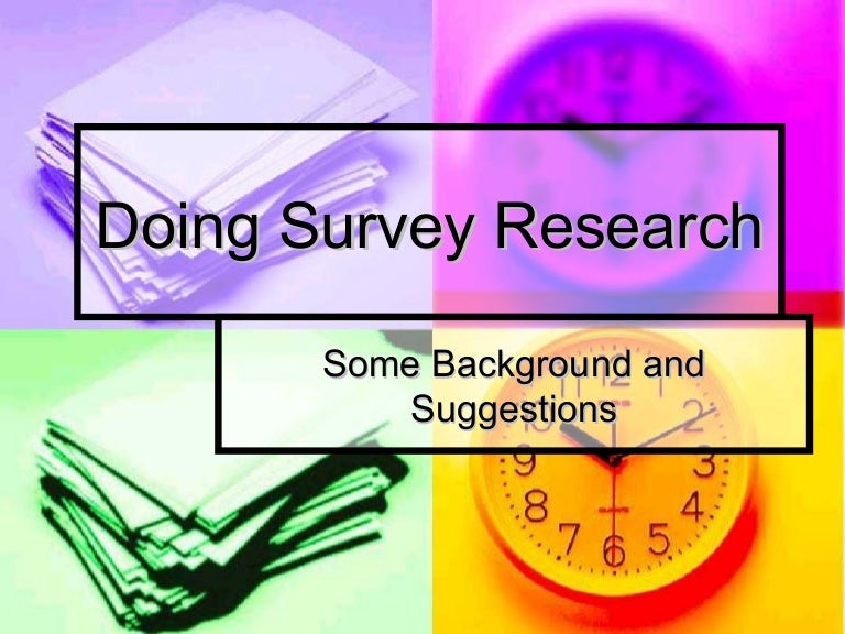 Survey research