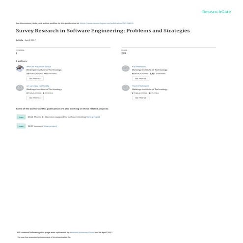 Research Methodologies for software engineering | PPTX