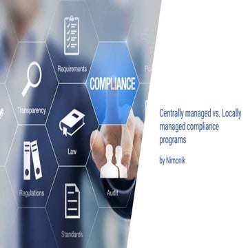 Survey results - Centrally vs Locally managed compliance