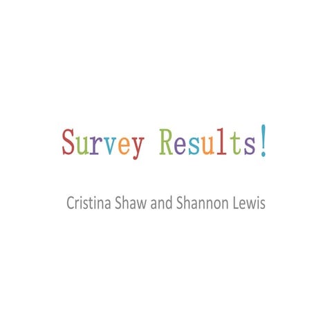 Survey results powerpoint