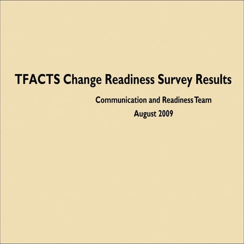 TFACTS Survey Results