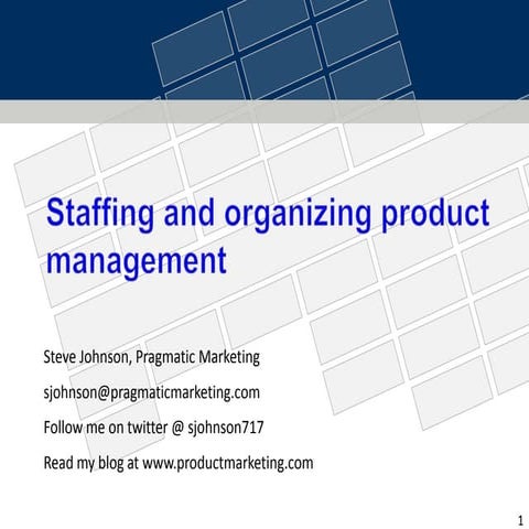 Organizing Product Management