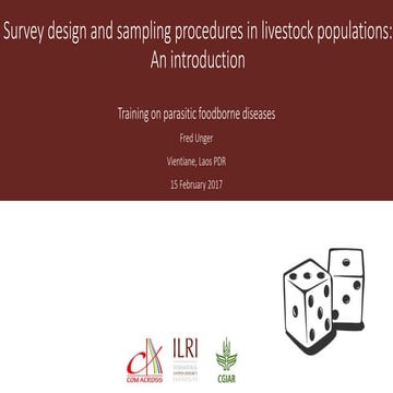 Survey design and sampling procedures in livestock populations: An introduction
