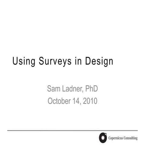 Survey Research in Design