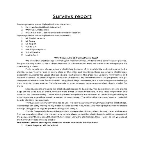 Surveys report | DOCX