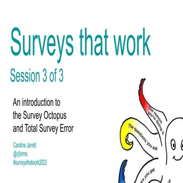 Surveys that work: training course for Rosenfeld Media, day 3 