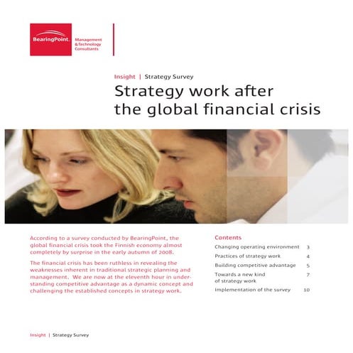 Strategy Survey: Strategic planning after the global financial crisis
