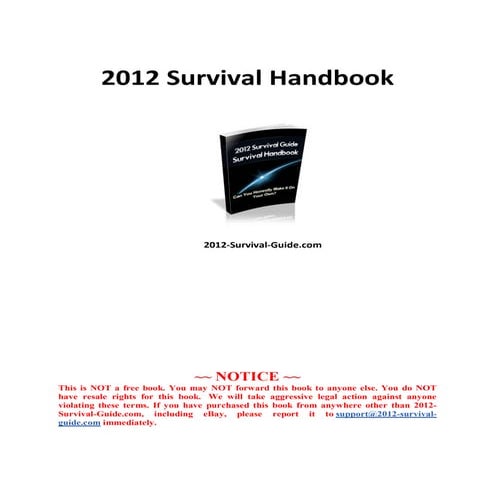 Survival handbook | PDF