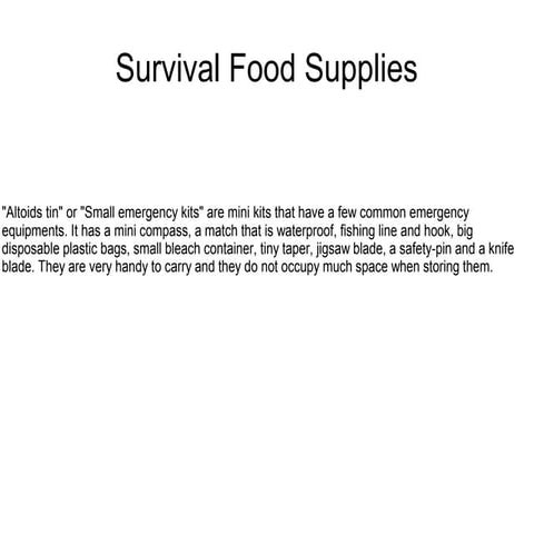 Natural disasters survival kit | PDF