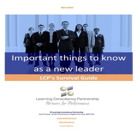 LCP's Survival Guide for New Leaders