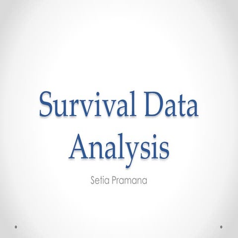 Survival Data Analysis for Sekolah Tinggi Ilmu Statistik Jakarta