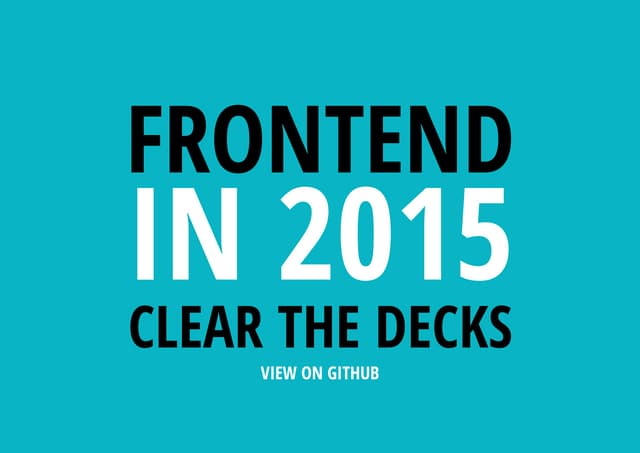 TechTalk #85 : Latest Frontend Technologies