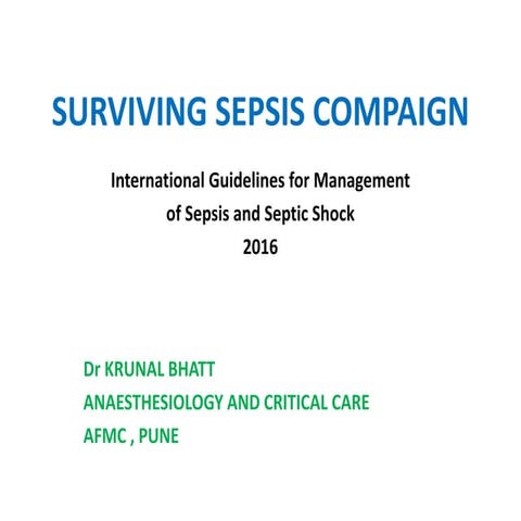 SURVIVING SEPSIS COMPAIGN