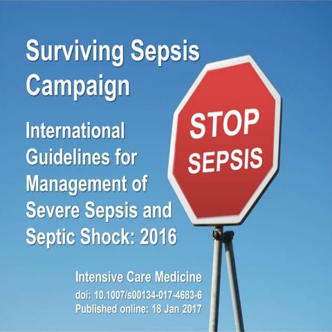 Surviving Sepsis Guidelines 2016