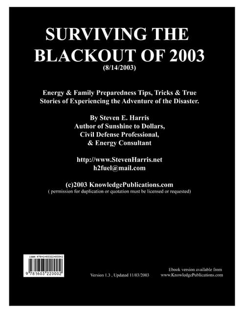 Surviving the blackout