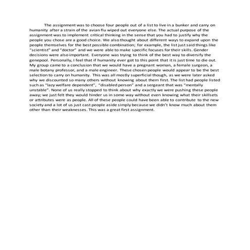 Survivor | DOCX