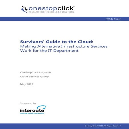 Survivors Guide To The Cloud