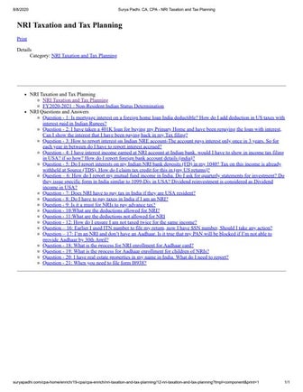 Surya padhi. ca, cpa   nri taxation and tax planning