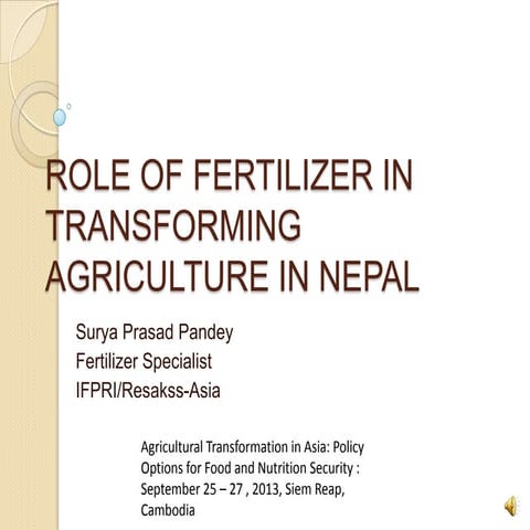 The Fertilizer sector in Nepal-Surya pandey 