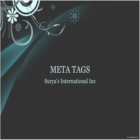 Meta Tags | PPT