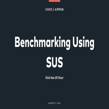 Benchmarking Using SUS