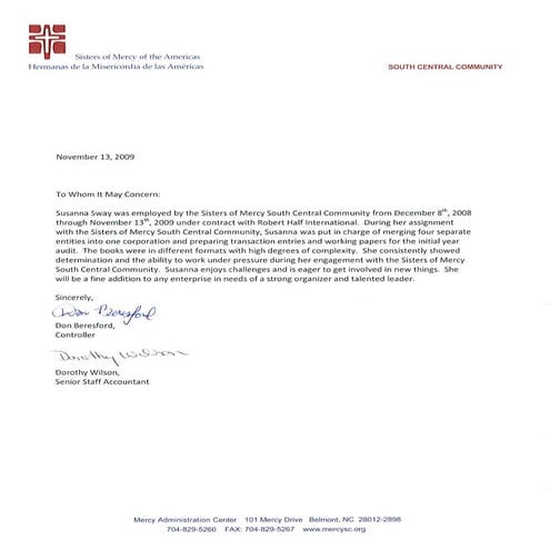 Project Letter of Recommendation | PDF