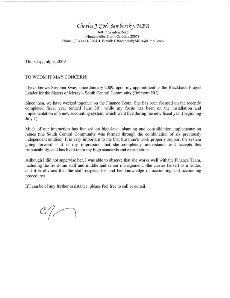 accounting letter of recommendation under fontanacountryinn com letter of recommendation accounting
