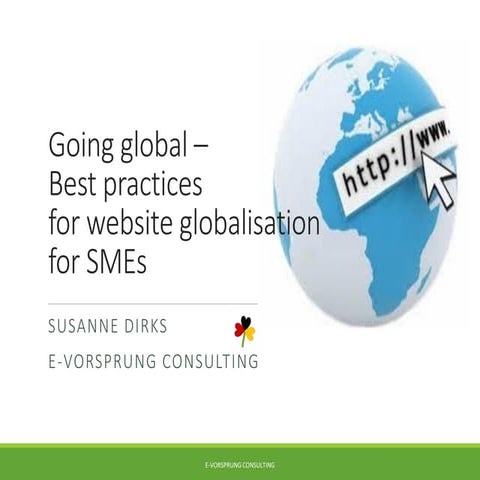 Going Global - Best Practices for Website Globalisation for SMEs | Susanne Di...