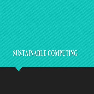 sustainable computing