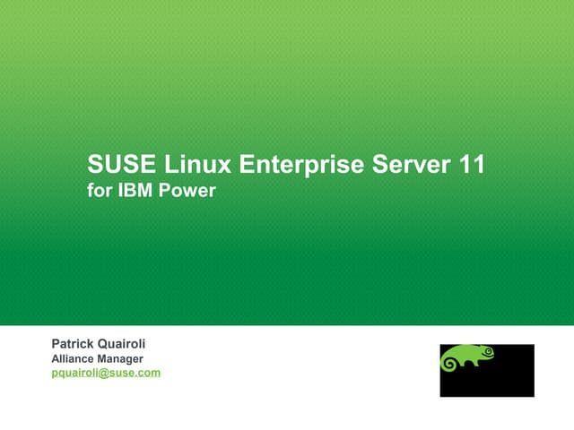 SUSE Linux Enterprise Server for IBM Power 