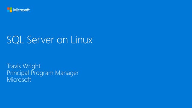 SUSE Webinar - Introduction to SQL Server on Linux