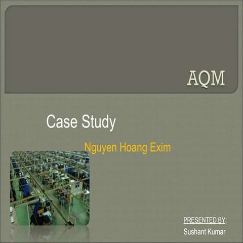 CASE STUDY - APPAREL QUALITY MANAGEMENT