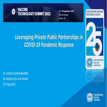 LEVERAGING PRIVATE-PUBLIC PARTNERSHIPS IN COVID-19 PANDEMIC RESPONSE