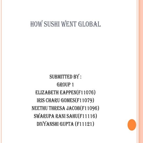 How Sushi went global