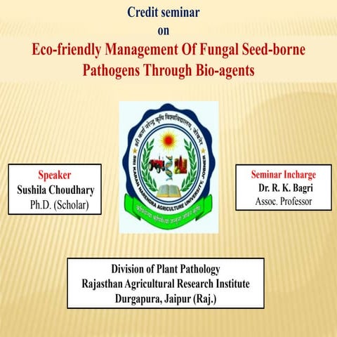 Eco friendly MANAGEMENT OF PLANT DISEASES