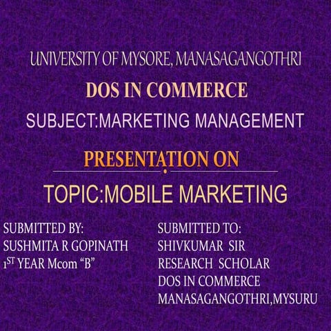 PPT on mobile marketing