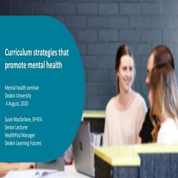 Curriculum strategies supporting students' mental health